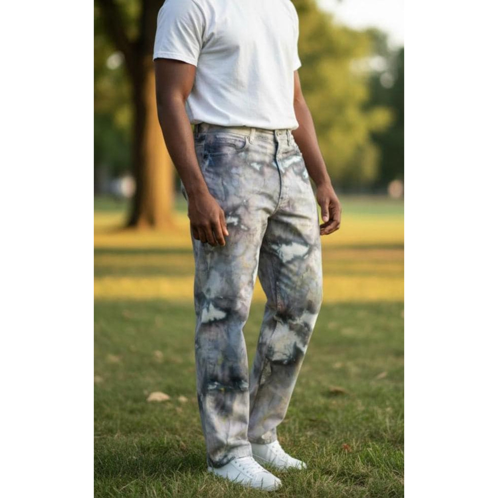 Reclaimed Vintage Levi's 550 Jeans Hand-Tie-Dyed Comfort Fit, Festival Pants